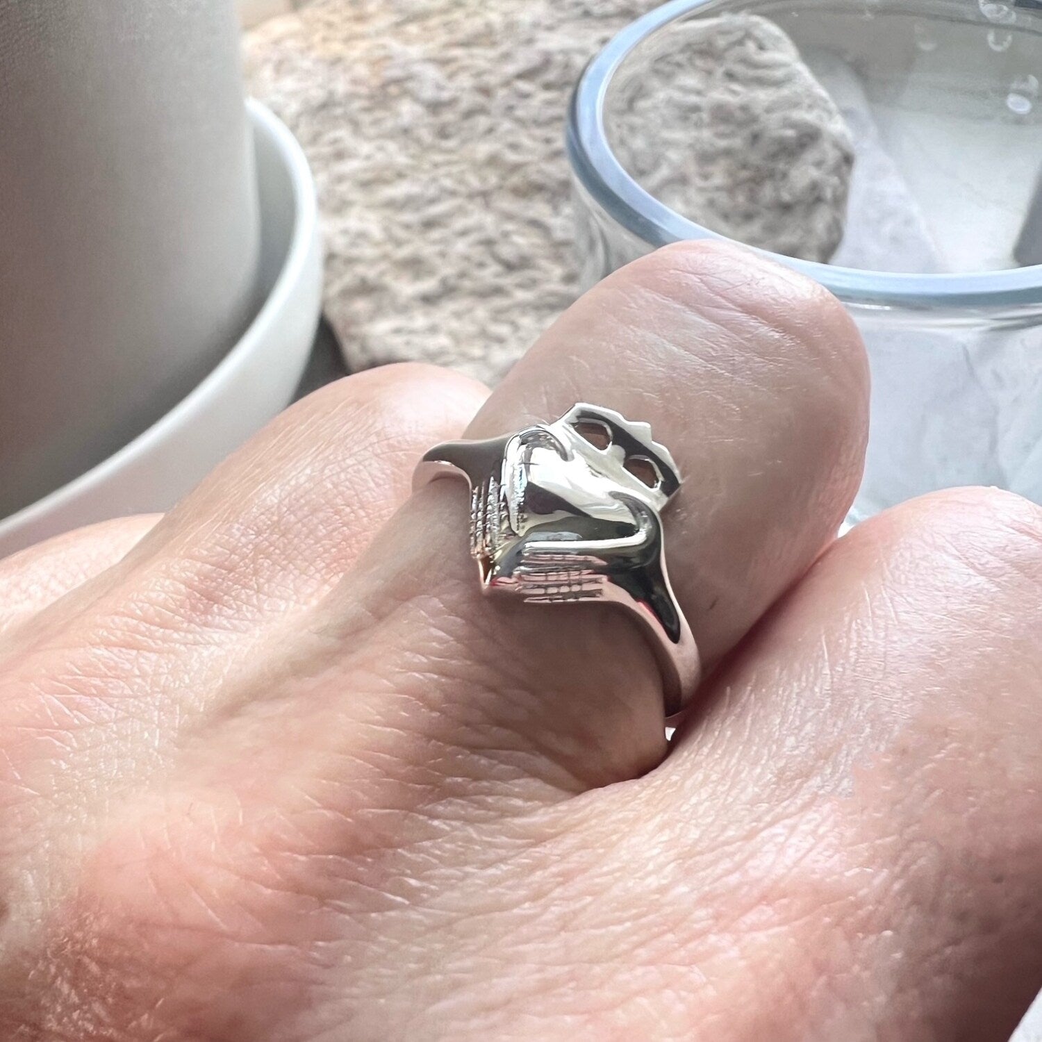 Premium Sterling Silver Claddagh Ring - Symbol of Love & Loyalty